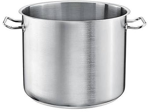 TOMGAST hoher Topf Durchmesser: 20 cm Höhe: 17 cm Fassungsvermögen: 5 l | Edelstahl 18/10 | Wandstärke von 1 mm bis 1,2 mm | Dreischichtiger Boden aus Aluminium und Stahl | Induktion