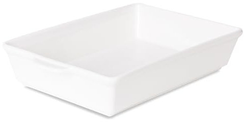 Ceramic Baking Dish with Handles,Lasagna Pan Deep Large Serving Bakeware fo Cooking. Freezer Safe (White)