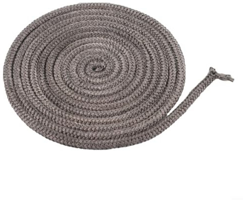 UTTASU Kamin-Dichtung für Holzofen, Fiberglas-Herd, Feuerseil, Holzofen, Brenner, Türdichtung (300 cm, 9 mm), Dunkelgrau