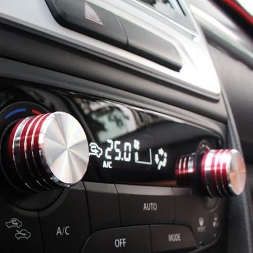 FYOBOT Interruptor de La Perilla del Acondicionador de Aire para Suzuki Vitara 2015 2016, Panel de Instrumentos de Control Central de Aire Acondicionado Volumen Perilla Anillo Botón Cubierta,A