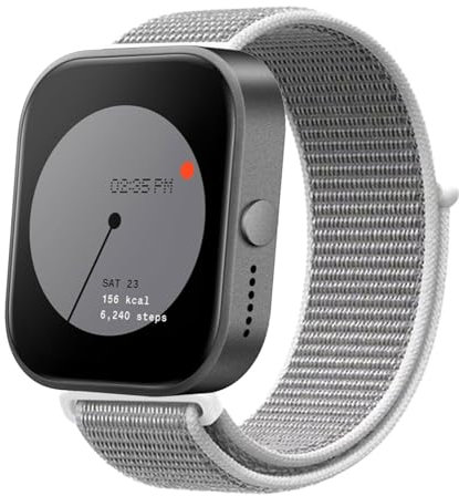 KUWAI Nylonband für Nothing Watch Pro Armband, Nylon Geflochten Klettverschluss Armband für CMF Nothing Watch Pro Armbänder für Herren Damen Band für CMF Watch Pro (F)
