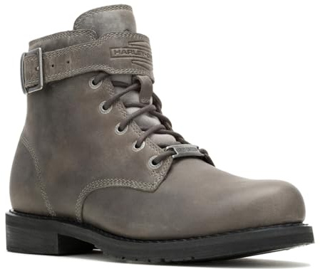 Harley-Davidson Vntgmoto - Stivali corti da uomo a metà polpaccio, Grigio, 46 EU