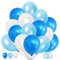 60 Stück Luftballons Blau Weiß Himmelblau, Helium Luftballons Blau, Babyblau Latex Ballons, 12 Zoll Blau Partyballon Deko fur Konfirmation Hochzeit Geburtstag Junge Kinder Baby Shower Babydusche