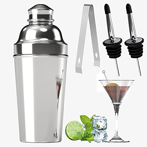 Cocktail Shaker, Large Cocktail Shaker Extra Large 61oz - 1.8L - 304 Stainless Steel Cocktail Shaker (Color : Silver)