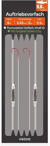 Paladin Auftriebsvorfach Fluorocarbon Tungsten 0,5g 200cm Gr. 8 0,20mm 8,0kg 2St.