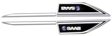 DYQCD 2 Pezzi Adesivi Laterale Parafango per Saab 93 Tuning 95 Adesivi Parafango Laterale Parafango Laterale Styling Decorazione Accessori,Blackstyle