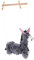 TOYANDONA Marionetten-Pull-String Plüschtier Für Lustige Holzmarionette Im Tierdesign Graues Eselchen Interaktives Puppenspielzeug Für Kreativität Und Kommunikation