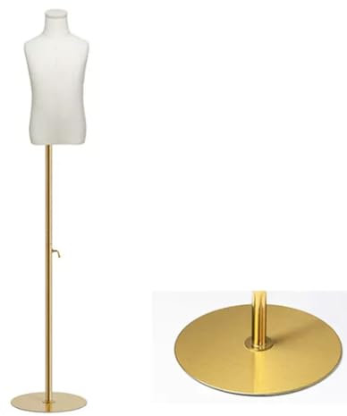QVVFRED Schneiderpuppe Kinder Verstellbare Schneiderbüste Schaufensterpuppe Schneiderpuppen Leicht Zu Montieren Schaufenster-Requisiten Für Kinderbekleidungsgeschäft Display(Gold,3 Years Old)