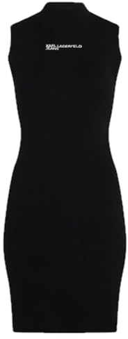 Karl Lagerfeld Jeans Damen Sleeveless Mock Neck Knit Dress