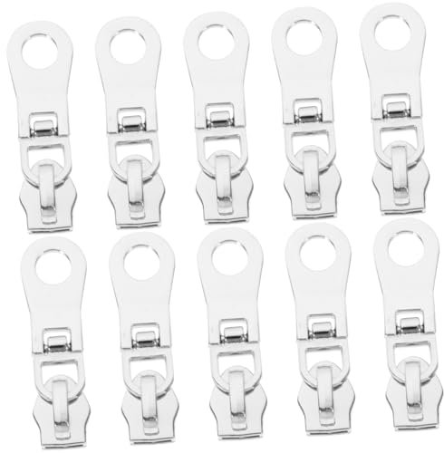 DIYEAH 10stücke Reißverschlussanhänger Aus Legierungsmaterial Praktische Reißverschluss-reparatursets Abnehmbare Zipper Für Jacken Und Taschen Diy-kleidungsaccessoires Ersatz-teile