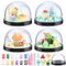 WEBEEDY 4 Set DIY Schneekugel Bastelset mit Eiscreme-Figuren Machen Sie Ihre Eigenen Süßen Leckereien Wasser Globe Set Mit 5 Stilen Eiscreme Figuren Und Kompletten Werkzeugen Sommerparty Dekoration