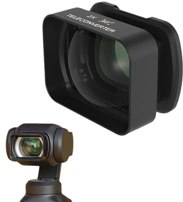 2X Telephoto Lens for Osmo Pocket3, Magnetic Teleconverter Photography Lens, HD Coating 2X Magnification Additional Lenses for Spirit Eye Pocket3