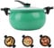 Mini Pressure Cooker, Large Capacity Fast Heating Pressure Pot with Lock Handles, Non-stick Multi-Function Micro Stockpot for Gas, Induction, Electric Stoves, Green.