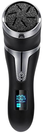 Electric Callus Remover for Feet – Professional Pedicure Kit with Vacuum Suction, LCD Display, USB Rechargeable, IPX7 Waterproof – 3 Roller Quartz Heads