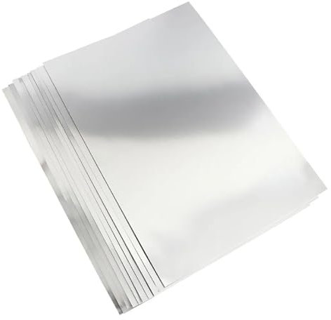 Metallic-Folienkarton/Bastelkarton, DIN A2, 280 g/qm, 10 Blatt, Silber