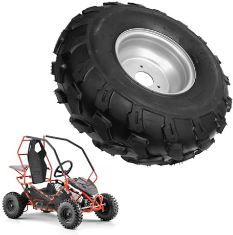 ATV-Reifen 8in 19x7-8 Off-Road Vakuumreifen mit Felge für All-Terrain-Fahrzeuge Quad UTV Go-Kart Rutschfeste, Pannenfreie Profilierung