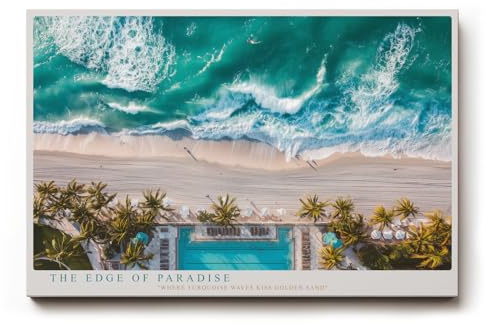Paul Sinus Wandbild 120x80cm The Edge of Paradise Turquoise Waves and Golden Shores