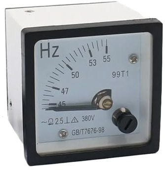 99T1-Hz Tipo di puntatore AC 100/220 V/380 V Misuratore di frequenza analogico da pannello Tester Indicatore Hertz 45-55Hz 45-65Hz 55-65Hz 48x48mm(55-65Hz,380V)