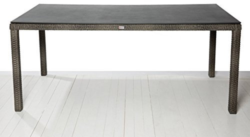 La Casa di Caesar Barcelona Esstisch ca. 160 cm x 90 cm Glasplatte Spraystone Gartentisch Tisch