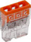 Kopp 33346409 Wago Compact-Verbindungsdosenklemme 3-Leiter-Klemme orange 0, 5-2, 5 mm² Inhalt 10 Stück, Transparent/Orange
