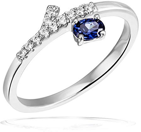 Goldmaid Damen-Ringe zum Jahrestag bough blue 925 Sterlingsilber 1 tansanitfarbener Zirkonia