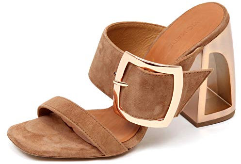 Vic Matie E9500 Sandalo Donna Light Brown LONGISLAND Scarpe Suede Shoe Woman [35]
