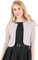 BlackButterfly Gekürzte 3/4 Spitze-Hülsen öffnen Bolero Abendjacke Bluse (Silber, XS)
