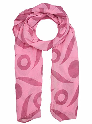 Zwillingsherz Seiden-Tuch Damen mit schlichtem Muster - Made in Italy - Eleganter Sommer-schal für Frauen - Hochwertiges Seidentuch/Seidenschal - Halstuch und Chiffon-Stola Dezent Stilvoll rosa