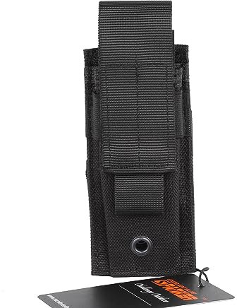 EXCELLENT ELITE SPANKER Molle Einzel/Doppel Pistole Mag Pouch Tactical Magazine Pouch Tool Organizer Holder (Single-Schwarz)
