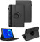 NAUC Tablet Tasche kompatibel für Alcatel 3T 10 Zoll Schutzhülle Universal Kunst-Leder Hülle Standfunktion 360 Drehbar Cover Case, Farben:Schwarz