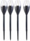 Lunartec Flammen Solarleuchten: 4er-Set Solar-Akku-Gartenfackeln, LED in Flammen-Optik, Flackerlicht (Gartenfackel Solar, Solarleuchten Garten flackernd, Stimmungslicht)