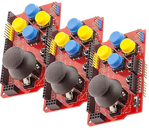AZDelivery 3 x PS2 Joystick KY-023 Tastiera Gamepad Shield compatibile con Arduino, Mega2560, Leonardo, incluso un E-Book!