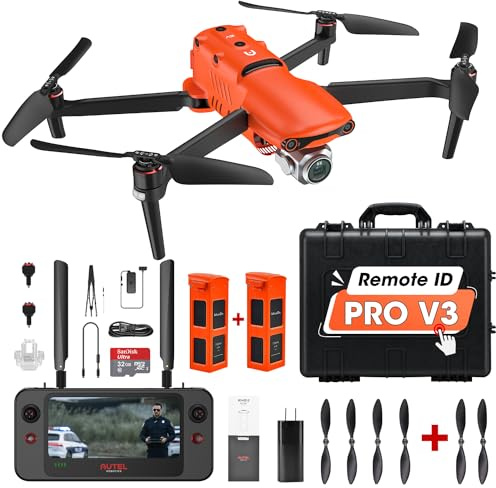 Autel Robotics EVO 2 Pro V3: Son-y 1 CMOS Sensor & 6K HDR Video, Moonlight Algorithm 2.0, Max ISO 44000,12-Bit DNG, 6.4 Smart Controller SE,15KM Transmission, 360° Obstacle Avoidance, 40 Minutes
