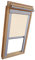 Sichtschutz-Rollo für VELUX Dachfenster für TYP VL/VG/VX - 045 Typ I - Baujahr ab April 1983 - Farbe Creme - mit Aluminium Seitenschienen