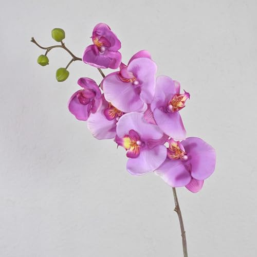 artplants.de Ramo Decorativo di Orchidea phalaenopsis Ricky, Rosa, 105cm | Orchidea di plastica - Ramo Fiorito