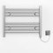 Myhomeware 600mm Wide Flat and Curved Chrome Electric Pre-Filled Heated Towel Rail Radiator For Bathroom Designer UK (600 * 400mm High Flat)
