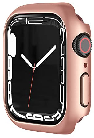 Carcasa Compatible con Apple Watch Case 38mm 40mm 42mm 44mm 41mm 45mm Bumper Cover, sin Protector de Pantalla, Marco de protección PC Duro para iWatch Series 7/6/5/4/3/2/1/SE, 42mm Rosa Brillante