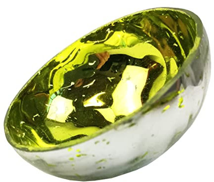 itsisa Glas Schwimmschale rund grün, D: 7,5 cm - Schwimmkerzen, Tischdeko, Teelichthalter