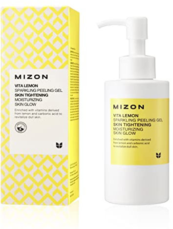 [MIZON] VITA LEMON PEELING GEL (145g) Koreanische Hautpflege – Peeling-Gel – Zitronenschalenöl und Mineralwasser – festigt und spendet Feuchtigkeit – Porenpflege – entfernt abgestorbene Zellen