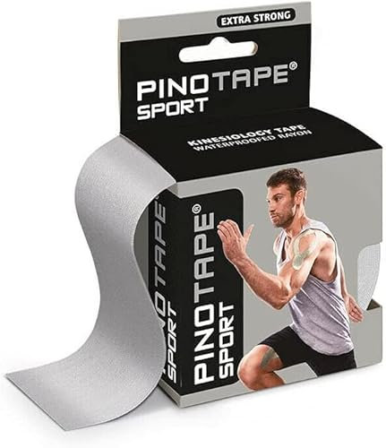Pinotape Sport Kinesiologisches Tape 5 cm x 5 m Silber 2er Pack