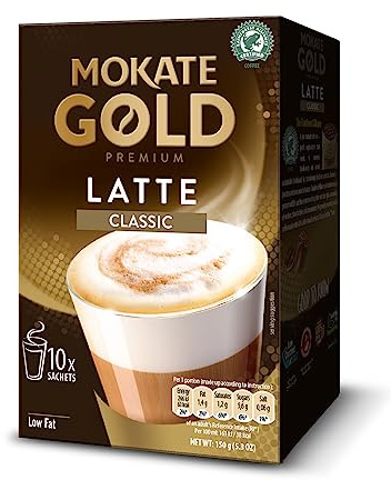 Mokate Gold Latte Classic Flavour Instant Coffee Drink 8 x 12.5g (100g)