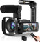 Kenuo Video Camera Camcorder 36MP 2.7K Vlogging Camera for Youtube, IR Night Vision 16X Digital Zoom 3.0 Inch Touch Screen Camcorder with Microphone, Lens Hood and Camera Holder, Remote Control