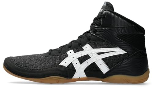 ASICS Herr Matflex 7Wrestling sko, Svart/vit, 10 UK