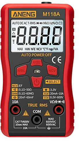Irfora M118A Auto Ranging Digital Multimeter Hochgenaues TRMS 6000 zählt Spannung Strom Ohm Kapazitätsdiode Multi Tester
