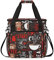 Brown and Red Coffee Cafe Coffee Maker Carring Bag Travel Carrying Storage Tote Bag Compatible with Keurig K-Mini or K-Mini Plus Portable Single Serve Coffee Brewer Case with Pockets for K-cup Pods