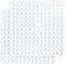Yorkshire Bedding Square Shower Mat Non Slip 2 Pack - 53x53cm Soft Rubber Bathroom Mats with 164 Strong Suction Cups Grip and Drain Holes - PVC Bath Tub Mat Machine Washable (White)