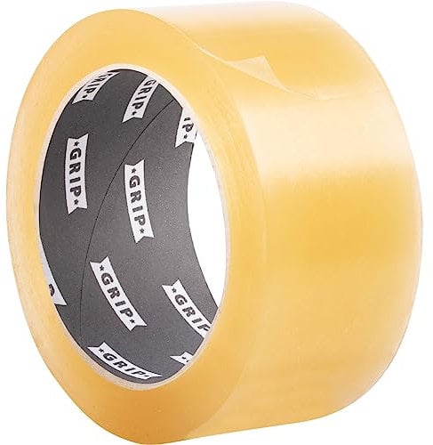 GRIP Eventbasics Nastro adesivo in PVC trasparente, 50 mm x 33 m, autoadesivo in PVC GT 802, opaco, estremamente elastico ed elastico, altamente resistente agli strappi, impermeabile