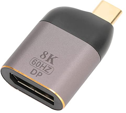 VBESTLIFE Adaptateur USB C vers DisplayPort 8K 60Hz Portable Type C Mâle vers Connecteur Femelle DP, Prend en 8K 60Hz, 4K 144Hz et 2K 165Hz