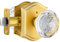 CLCTK Crystal Glass Door Knob Interior with Lock, Privacy Gold Door Knob for Bedroom Bathroom, Satin Brass