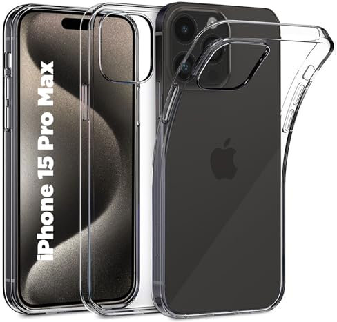 Clear Case For Apple iPhone 15 Pro Max 6.7'' Silicone Case Soft Gel Transparent Phone Cover For iPhone 15 Pro Max (iPhone 15 Pro Max 6.7'')